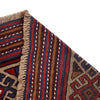 War Area Rug Handmade Brown Tank + Helicopter 4x6 ft