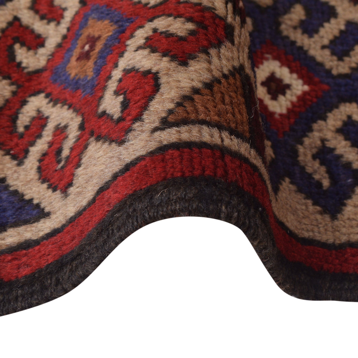 War Area Rug Handmade Brown Tank + Helicopter 4x6 ft