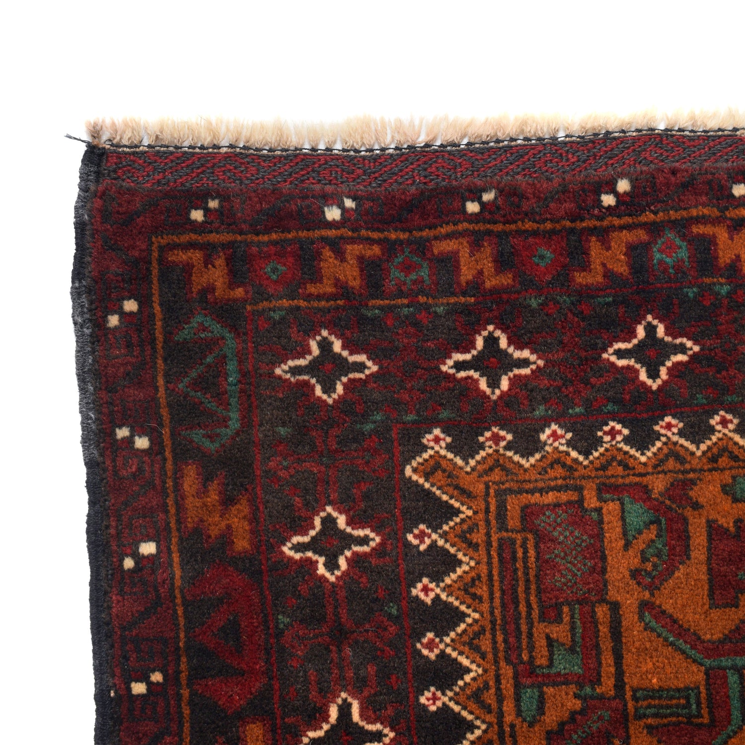 Baluchi Rug Handmade Multi Geometric 4x6 ft
