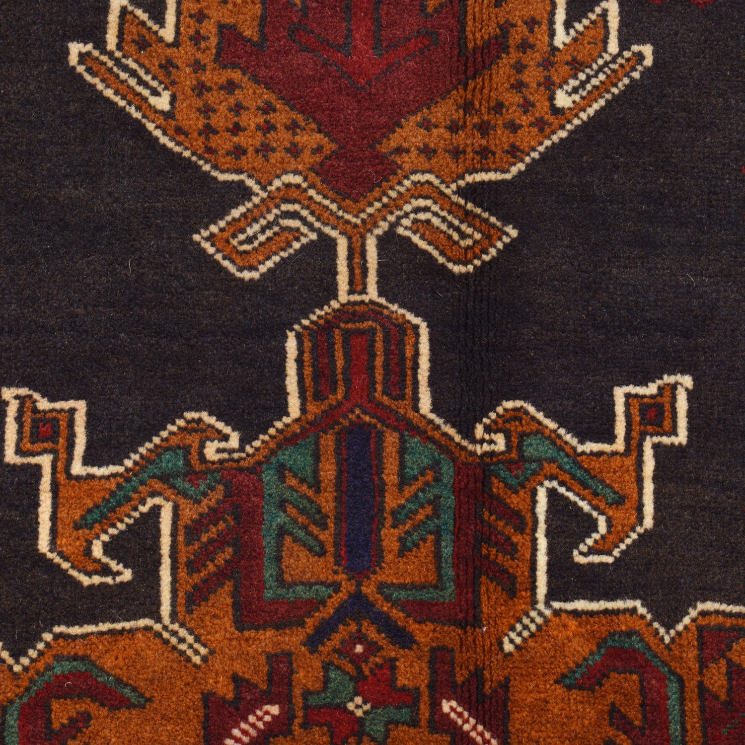 Baluchi Rug Handmade Multi Geometric 4x6 ft