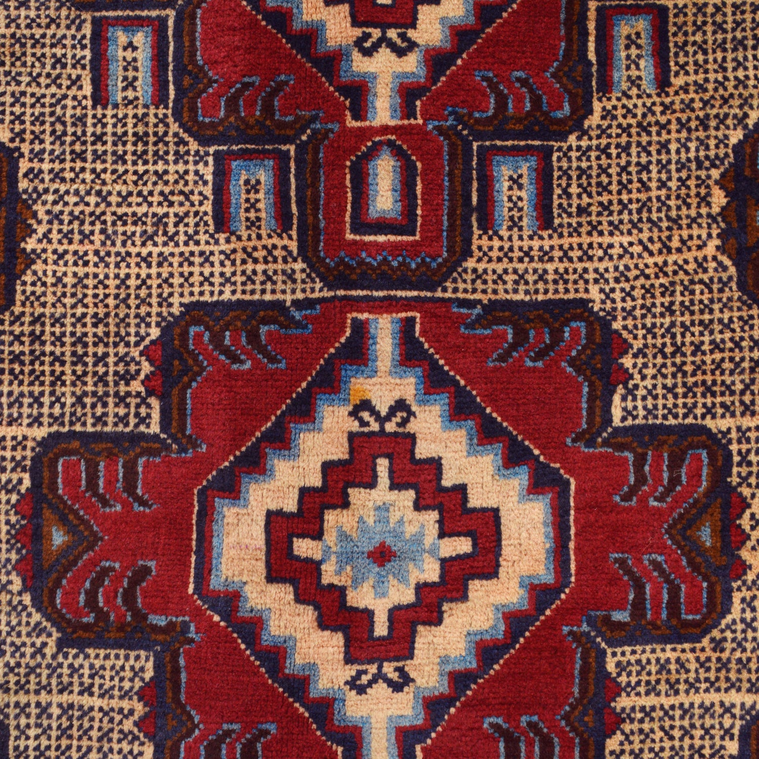 Baluchi Rug Handmade Multi Geometric 3x5 ft