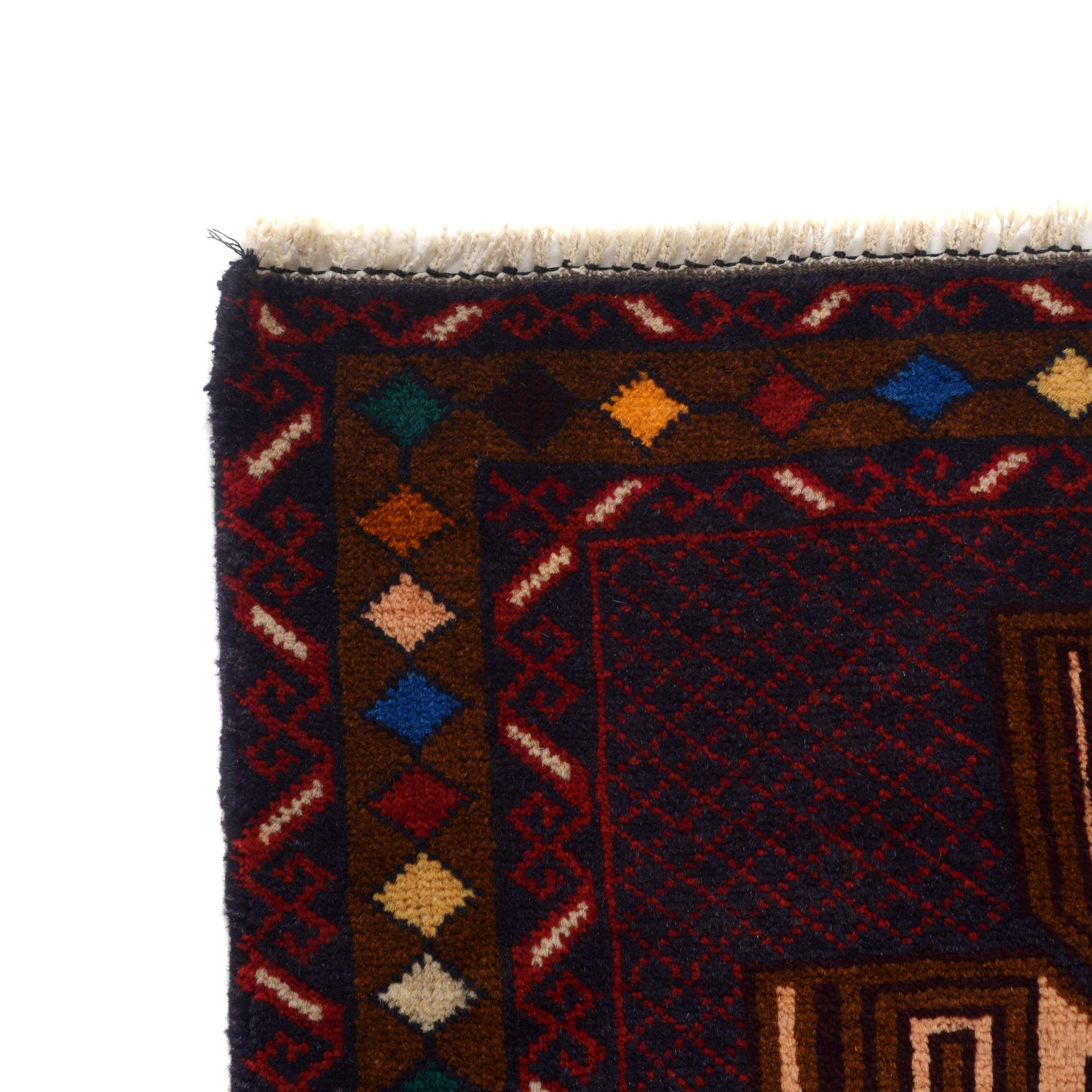Baluchi Rug Handmade Multi Geometric 3x5 ft