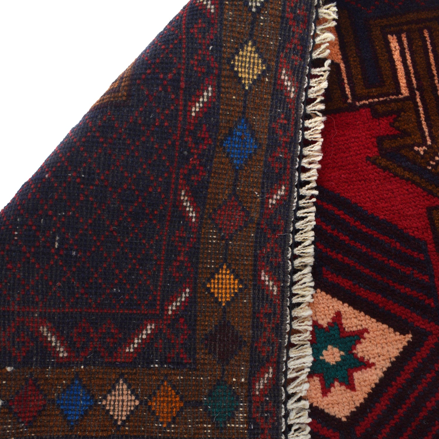 Baluchi Rug Handmade Multi Geometric 3x5 ft