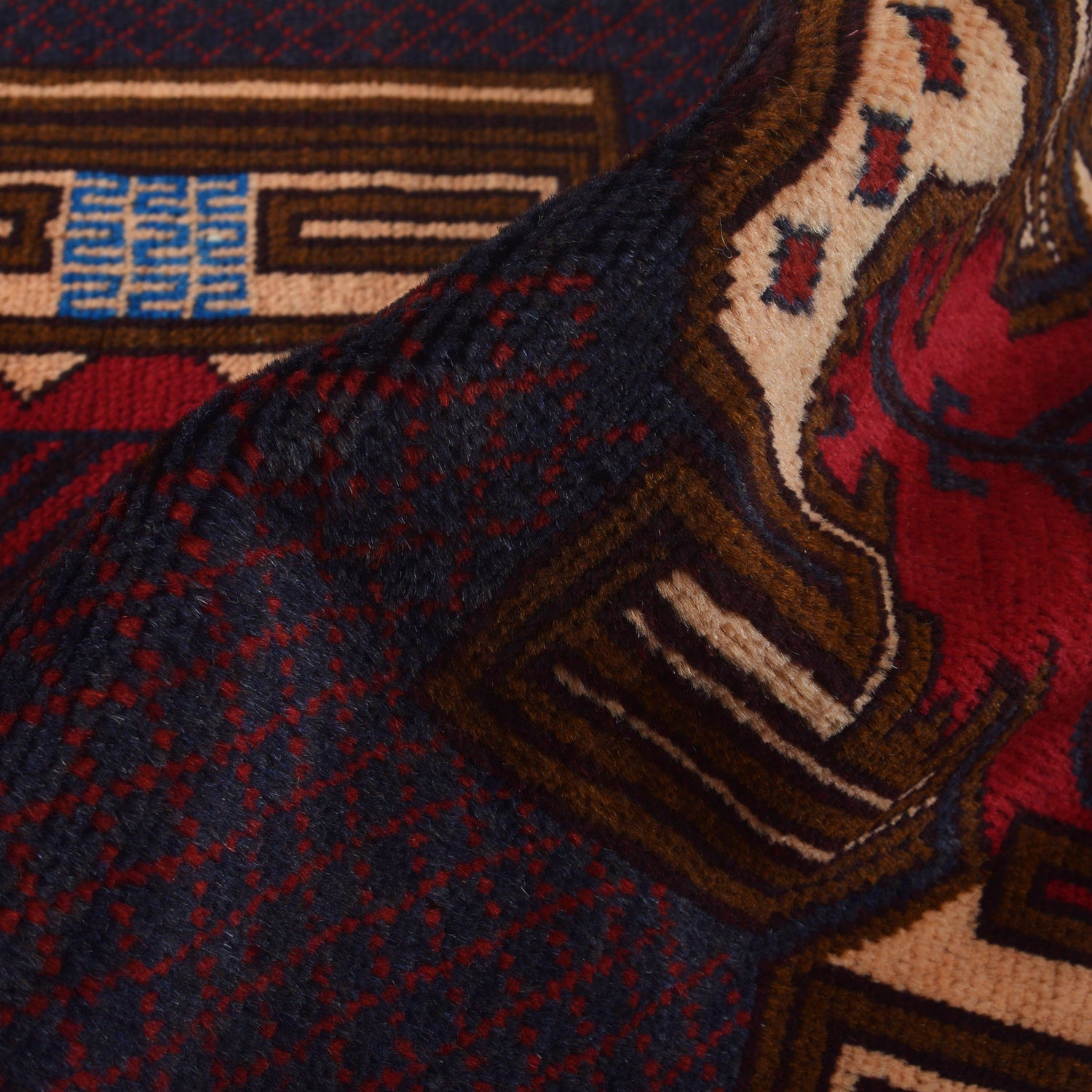 Baluchi Rug Handmade Multi Geometric 3x5 ft