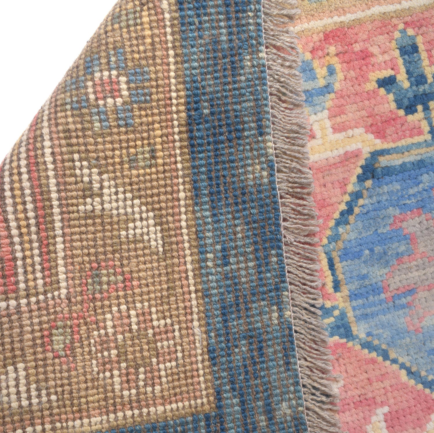 Ziegler Area Rug Handmade Deep Teal Blue Floral 10x13 ft