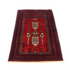 Baluchi Rug Handmade Red Prayer Design 2x4 ft