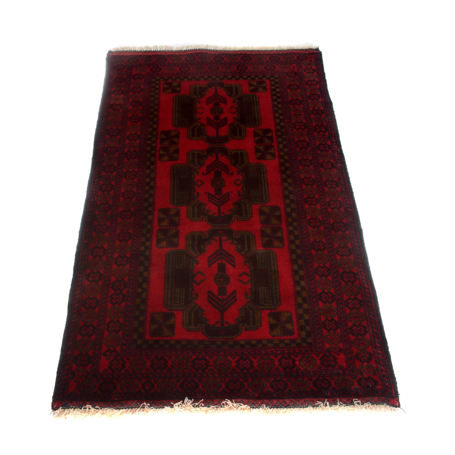 Baluchi Rug Handmade Multi Geometric 3x5 ft