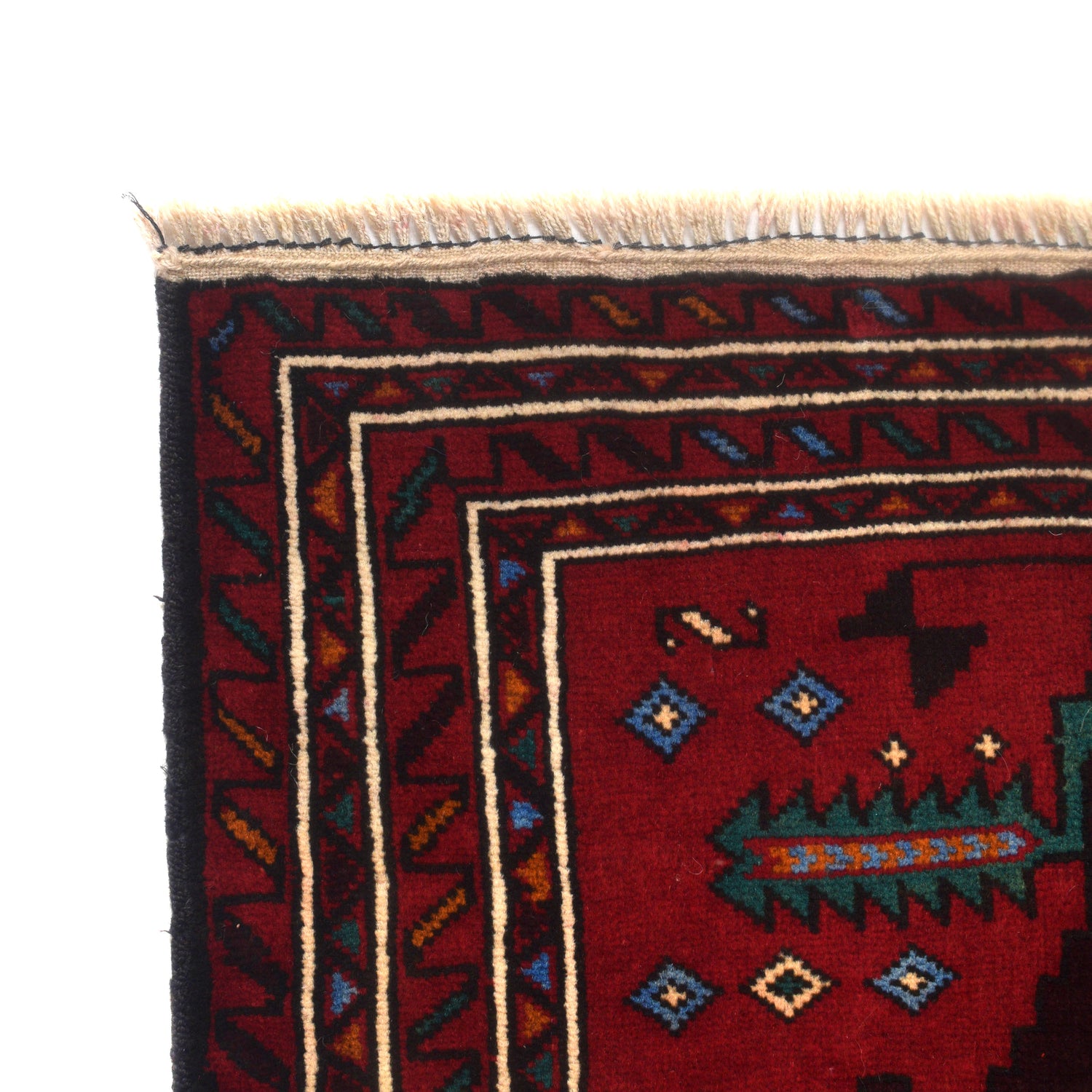 Baluchi Rug Handmade Multi Geometric 3x5 ft