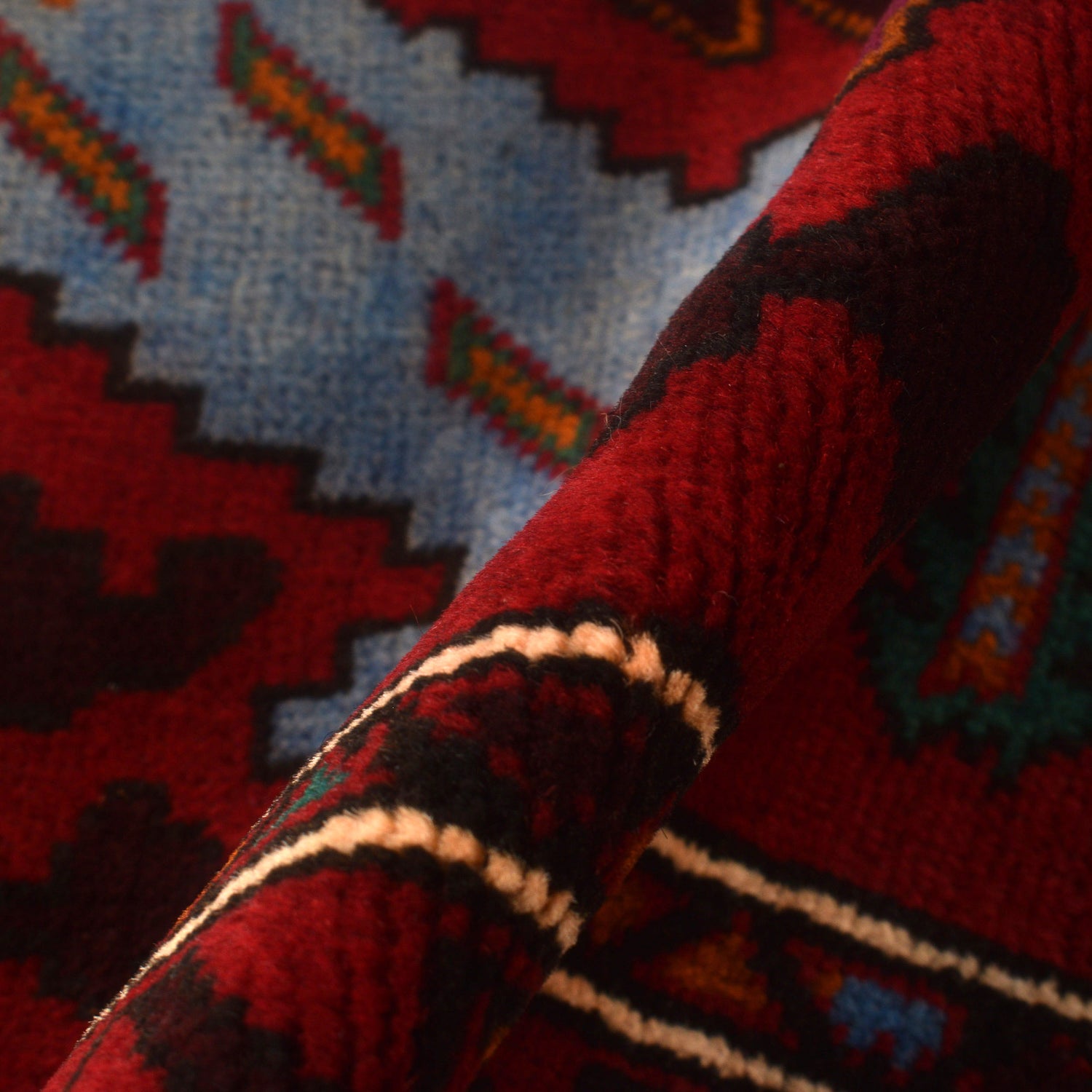 Baluchi Rug Handmade Multi Geometric 3x5 ft