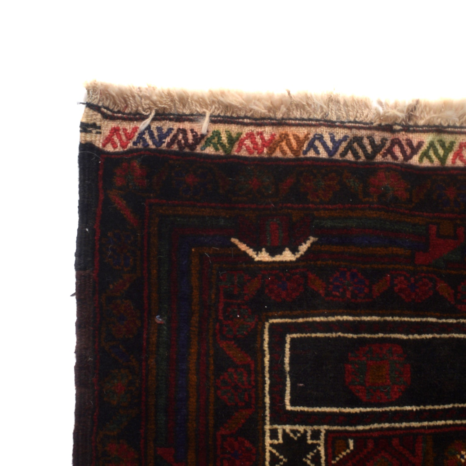 Baluchi Rug Handmade Multi Prayer Design 3x5 ft