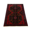 Baluchi Rug Handmade Red Geometric 3x5 ft