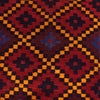 Maimana Kilim Area Rug Handmade Red Floral 6x9 ft