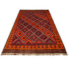 Maimana Kilim Area Rug Handmade Red Floral 9x12 ft