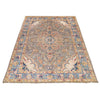 Heriz Area Rug Handmade Ivory Medallion 7x10 ft