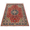 Heriz Area Rug Handmade Red Medallion 7x10 ft