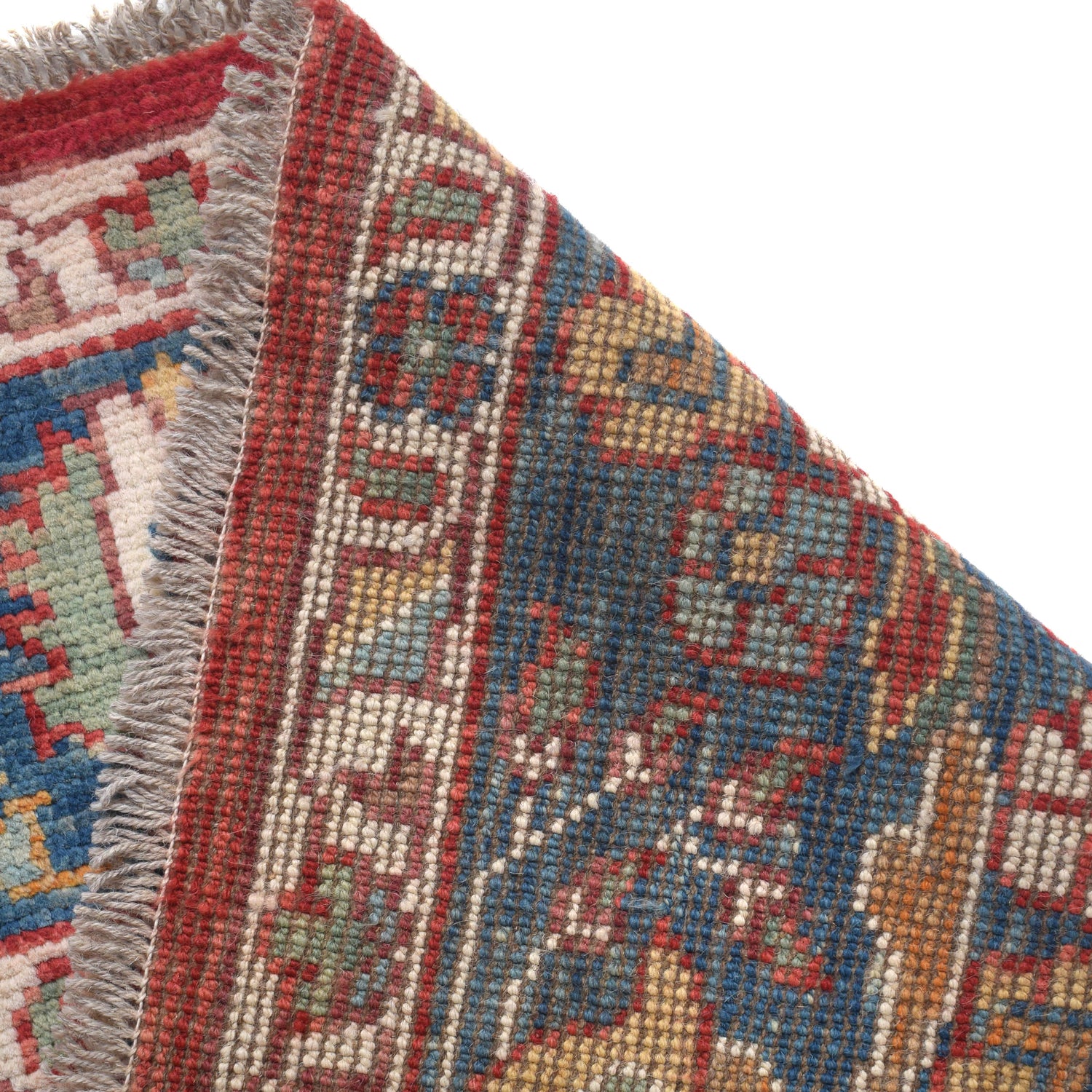 Heriz Area Rug Handmade Red Medallion 7x10 ft