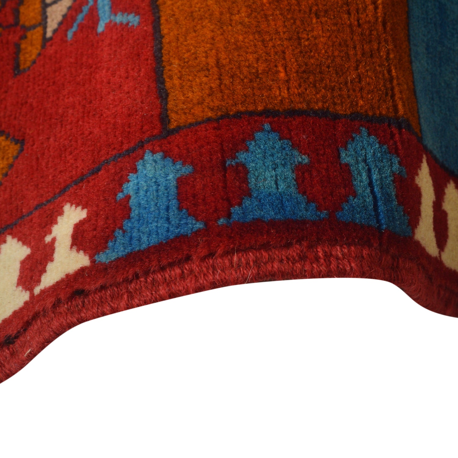 War Area Rug Handmade Red Riffle + Helicopter 3x5 ft