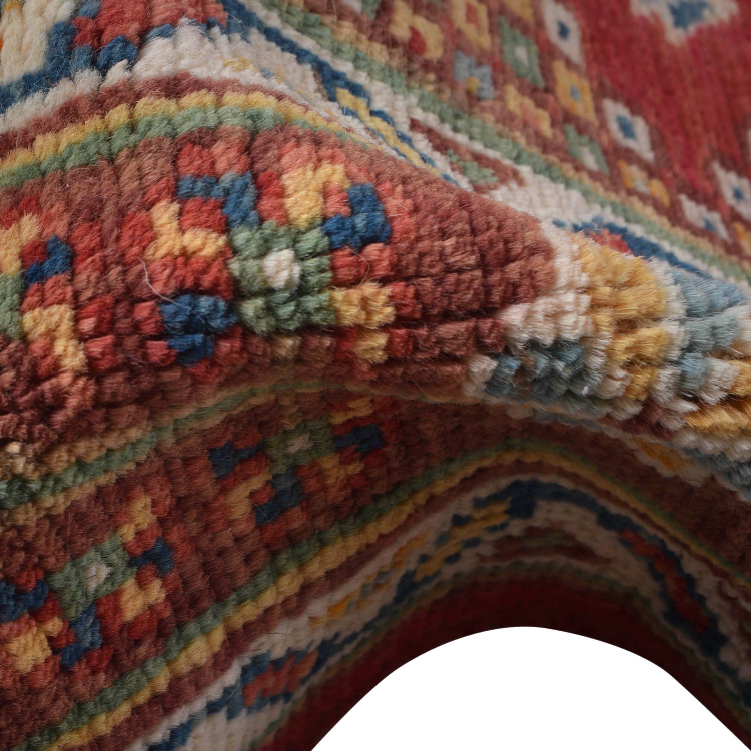 Shirazi Area Rug Handmade Red Medallion 5x8 ft