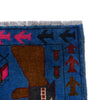 War Area Rug Handmade Blue Riffle + Helicopter 3x5 ft