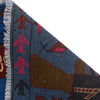 War Area Rug Handmade Blue Riffle + Helicopter 3x5 ft