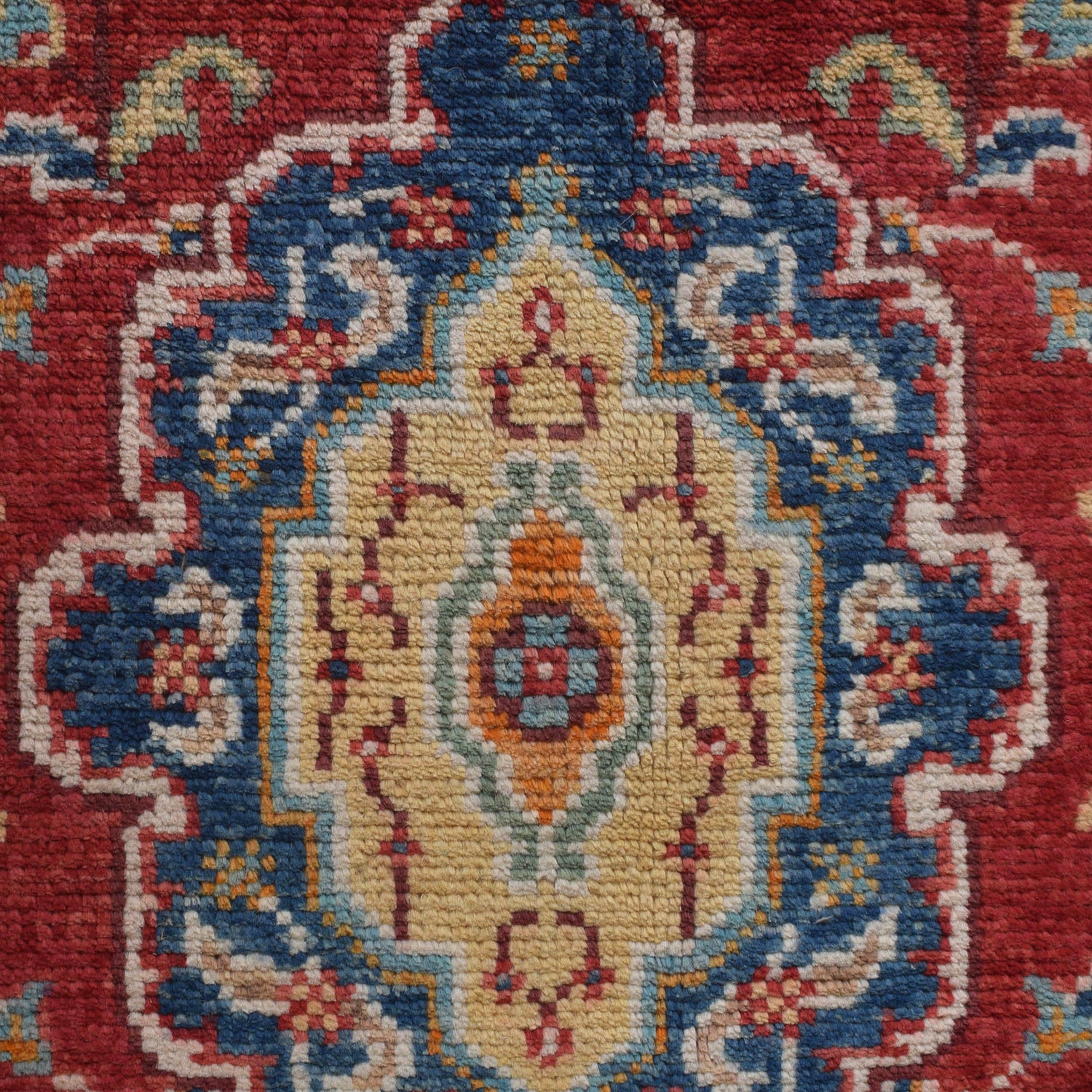 Heriz Area Rug Handmade Red Medallion 4x6 ft