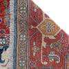 Heriz Area Rug Handmade Blue Medallion 7x10 ft