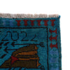 War Area Rug Handmade Blue Riffle + Tank 2x4 ft