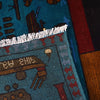 War Area Rug Handmade Blue Riffle + Tank 2x4 ft
