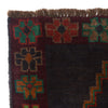 Baluchi Rug Handmade Black Geometric 4x6 ft