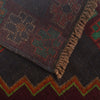 Baluchi Rug Handmade Black Geometric 4x6 ft