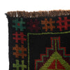 Baluchi Rug Handmade Black Floral 4x6 ft