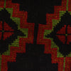 Baluchi Rug Handmade Black Floral 4x6 ft