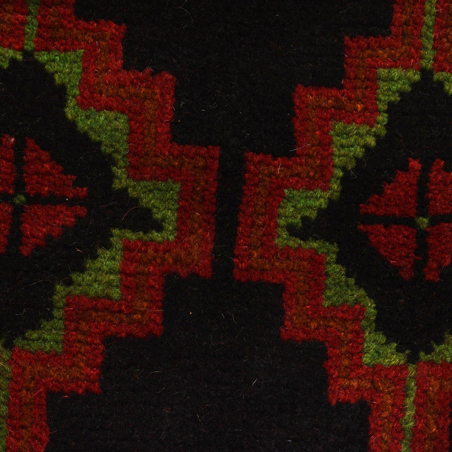 Baluchi Rug Handmade Black Floral 4x6 ft