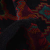 Baluchi Rug Handmade Black Floral 4x6 ft