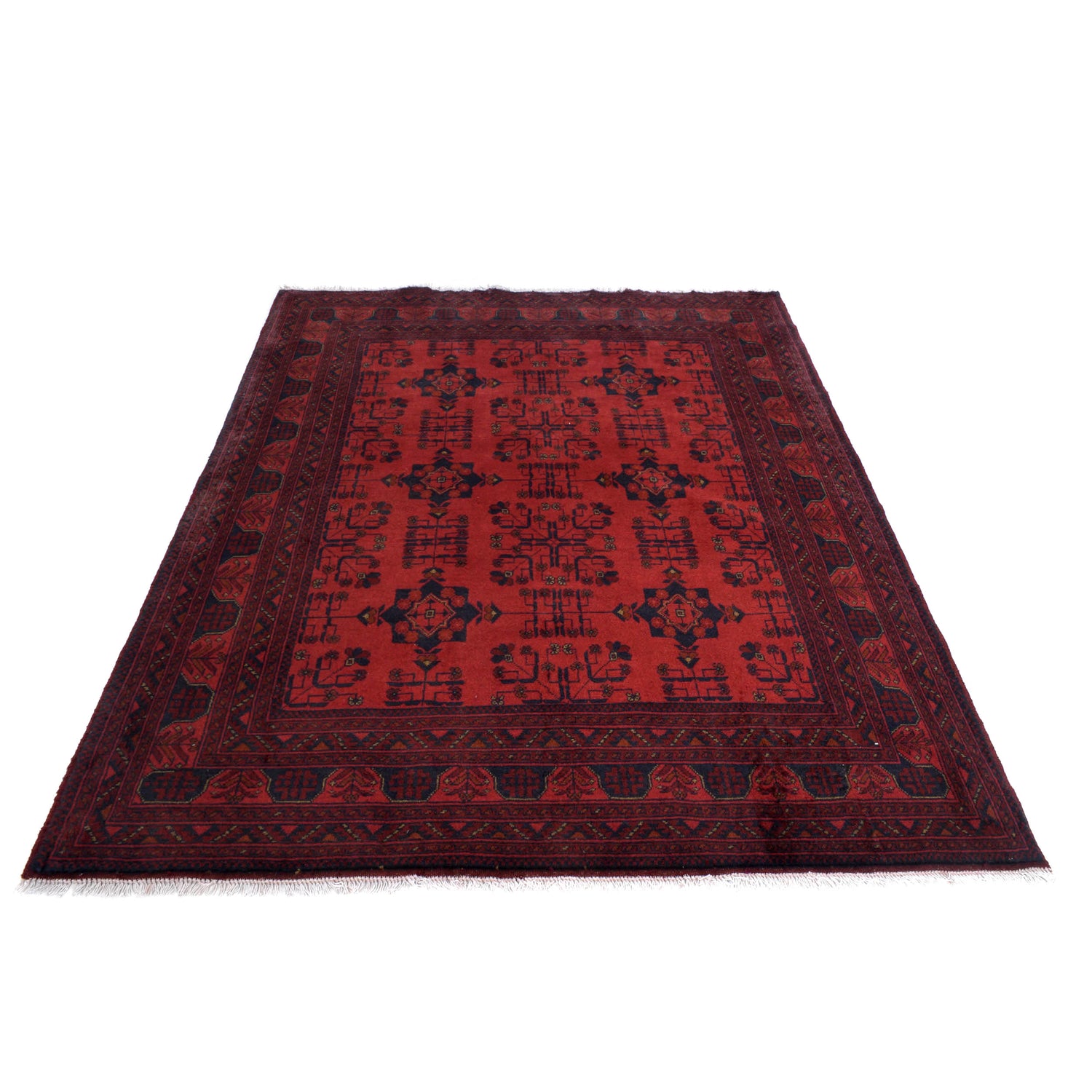 Khal Mohammadi Rug Handmade Red 4x7 ft