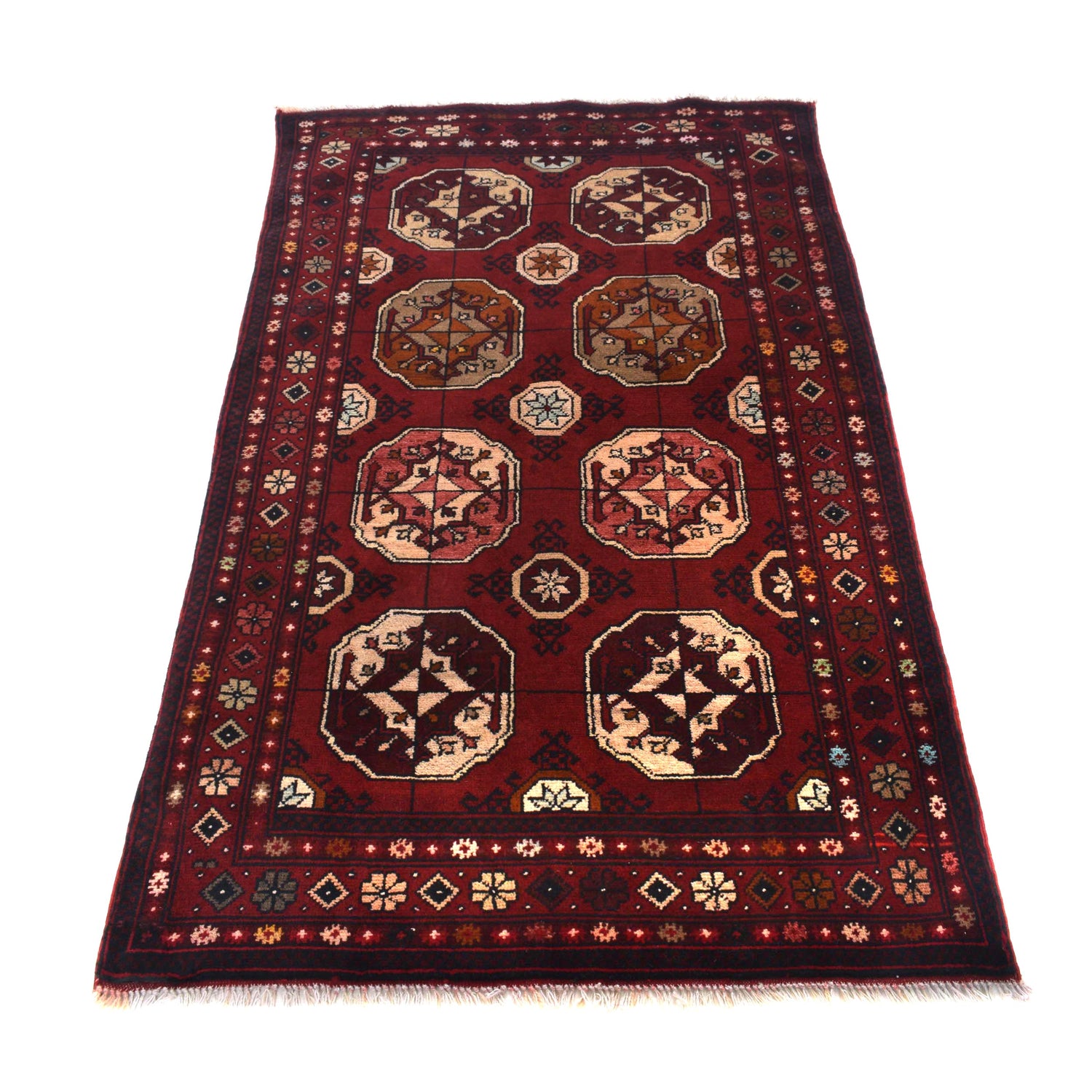Khal Mohammadi Rug Handmade Red 3x5 ft