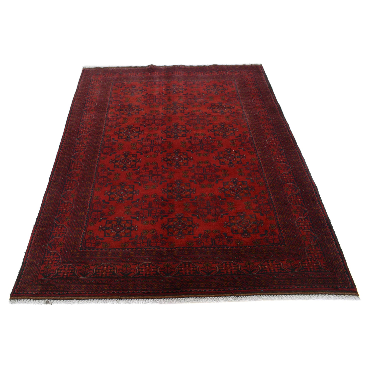Khal Mohammadi Rug Handmade Red 4x7 ft