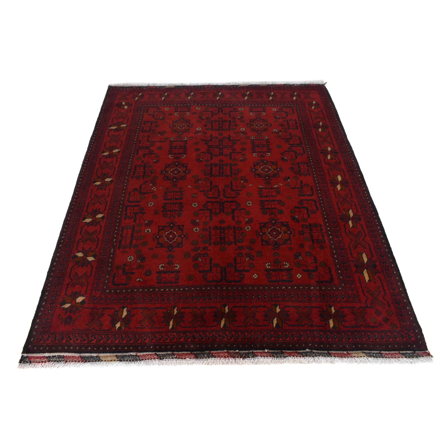 Khal Mohammadi Rug Handmade Red 4x7 ft