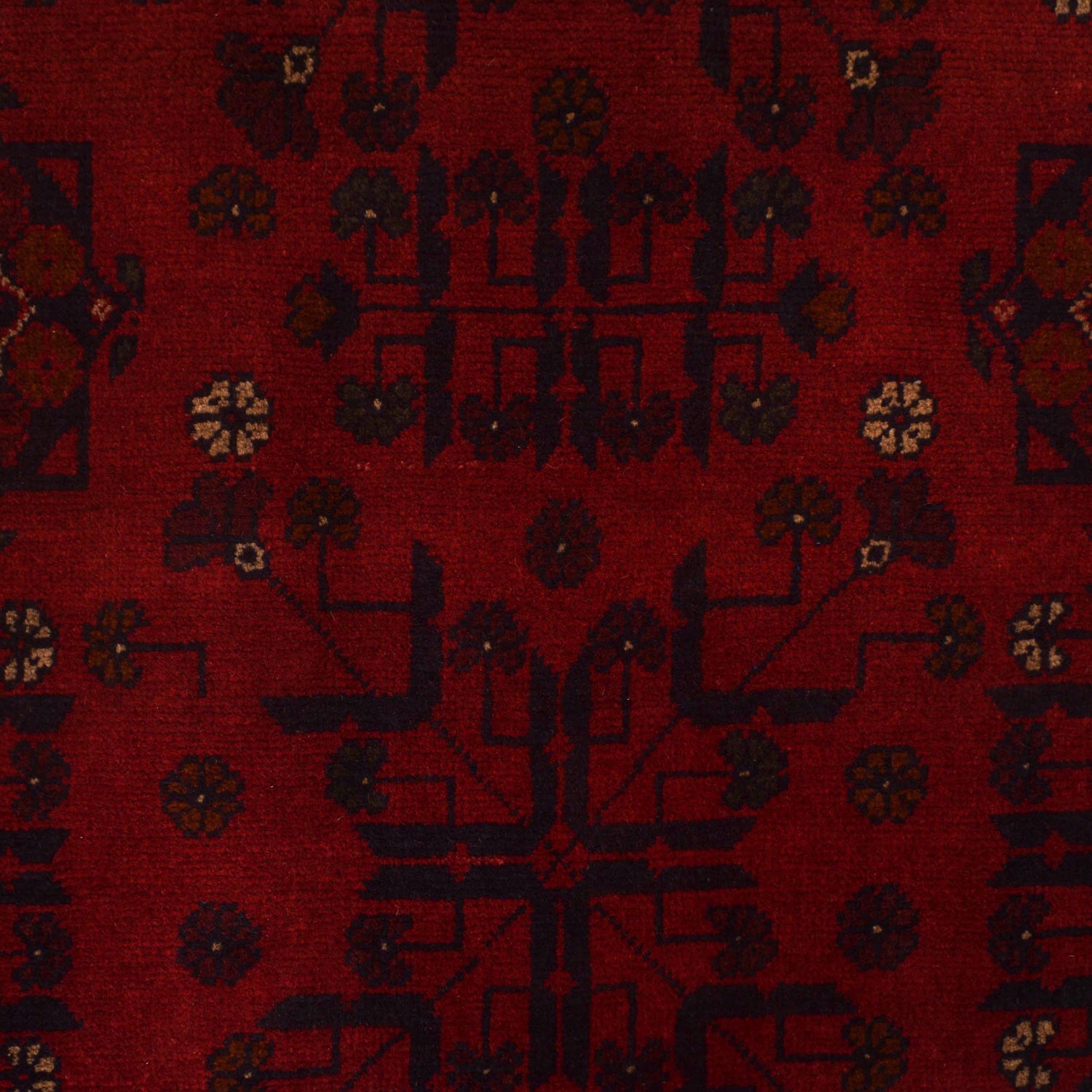 Khal Mohammadi Rug Handmade Red 4x7 ft