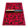 War Area Rug Handmade Pink Riffle + Tank 2x4 ft