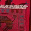War Area Rug Handmade Pink Riffle + Tank 2x4 ft