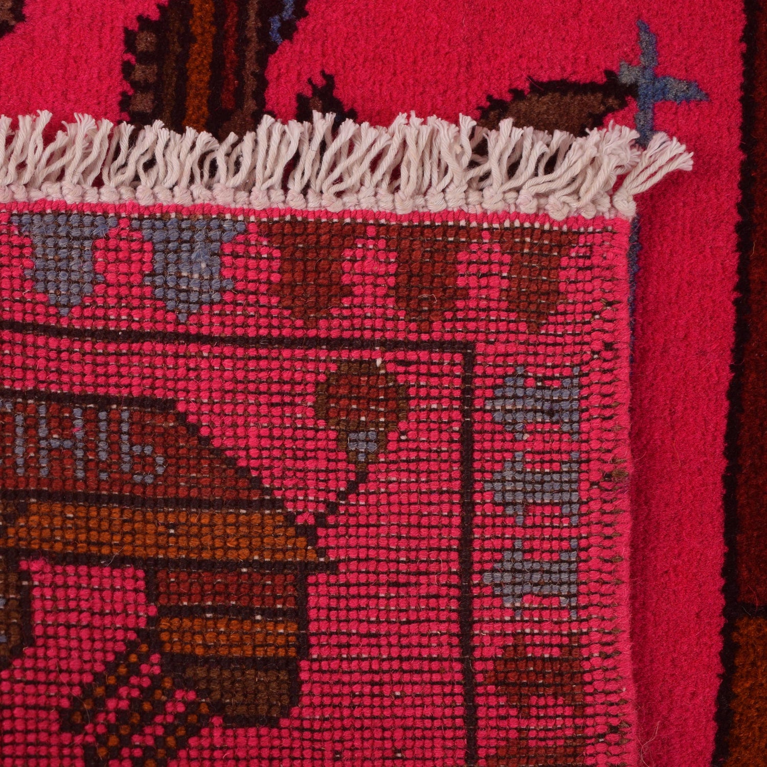 War Area Rug Handmade Pink Riffle + Tank 2x4 ft