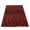 Baluchi Rug Handmade Red Geometric 3x5 ft