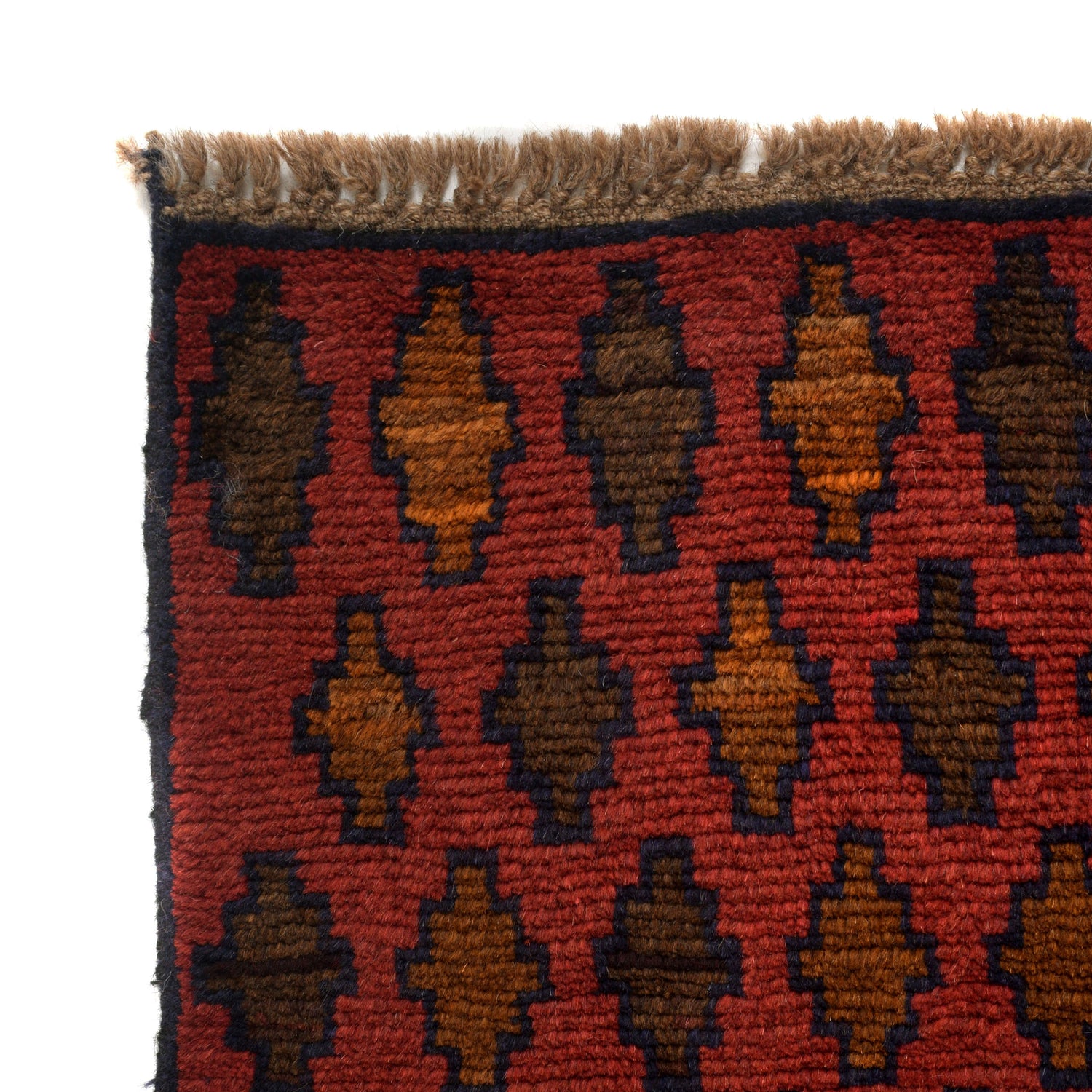 Baluchi Rug Handmade Red Geometric 3x5 ft