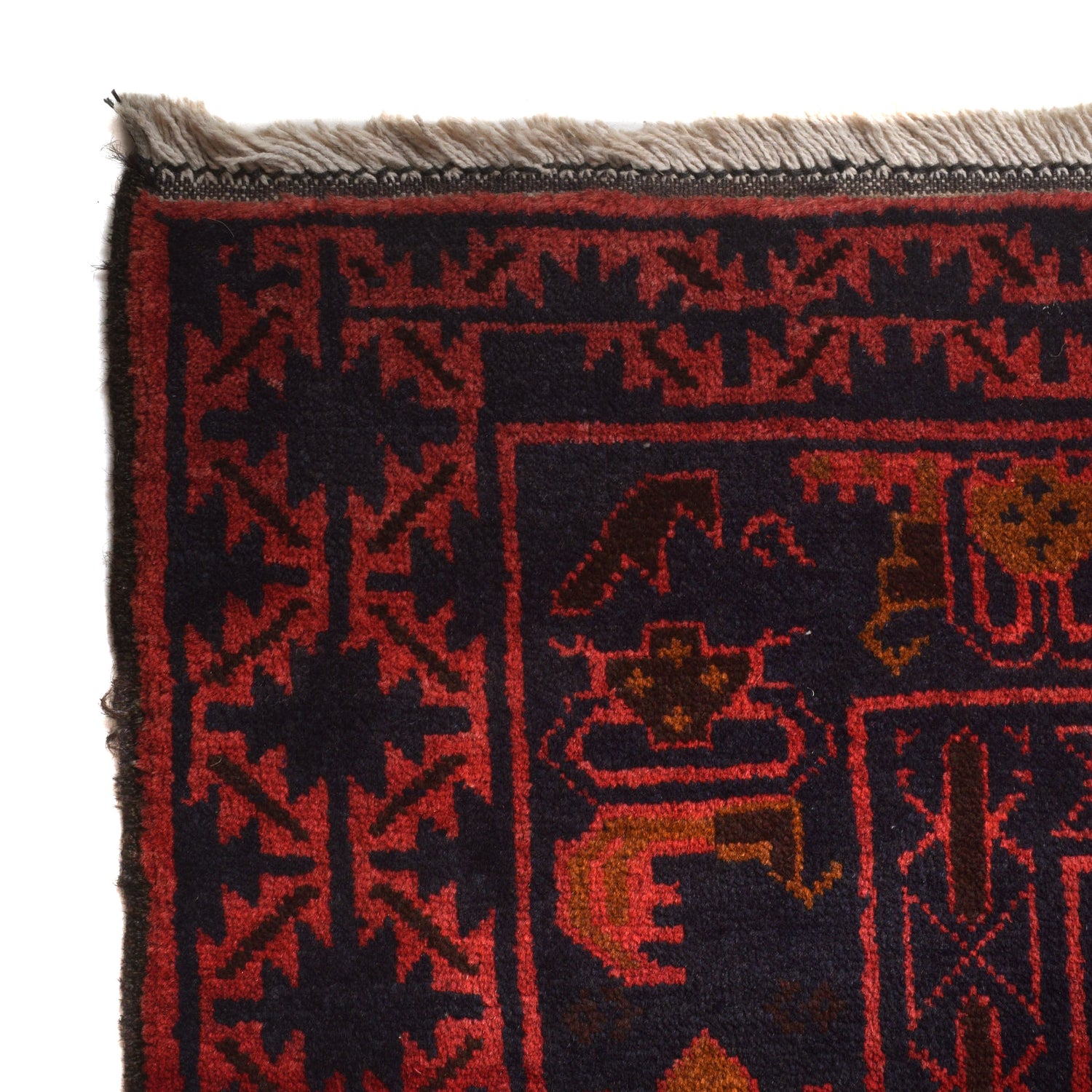 Bokhara Rug Handmade Deep Red Medallion 10x13 ft