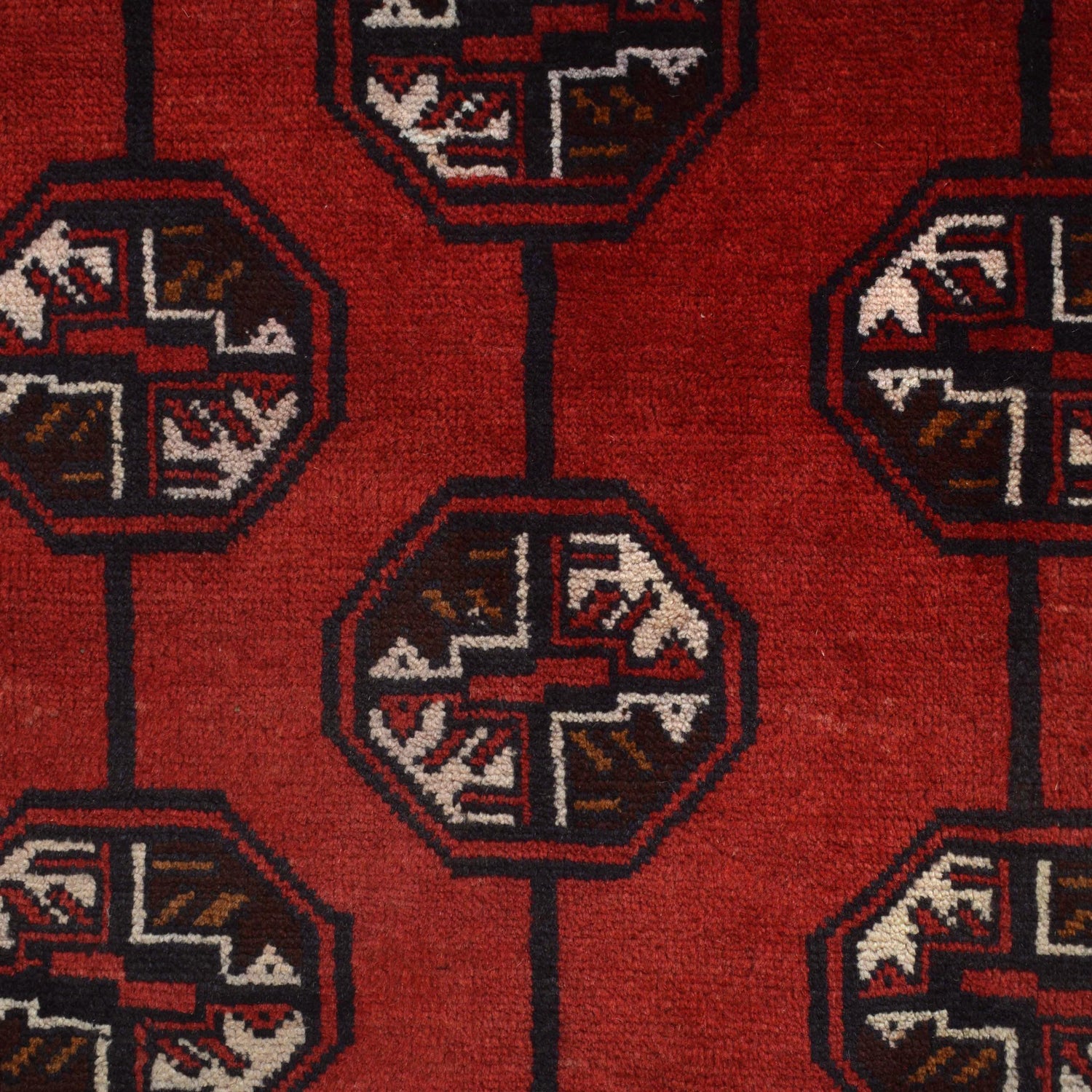 Bokhara Rug Handmade Deep Red Medallion 10x13 ft
