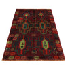 Baluchi Rug Handmade Brown Floral 4x6 ft