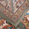 Oushak Area Rug Handmade Sage Green Floral 9x12 ft