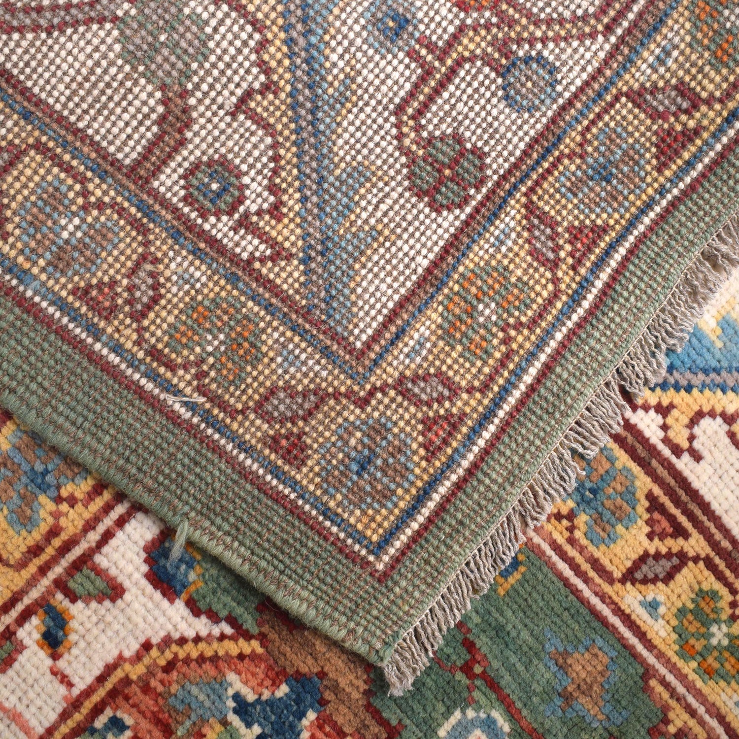 Oushak Area Rug Handmade Sage Green Floral 9x12 ft
