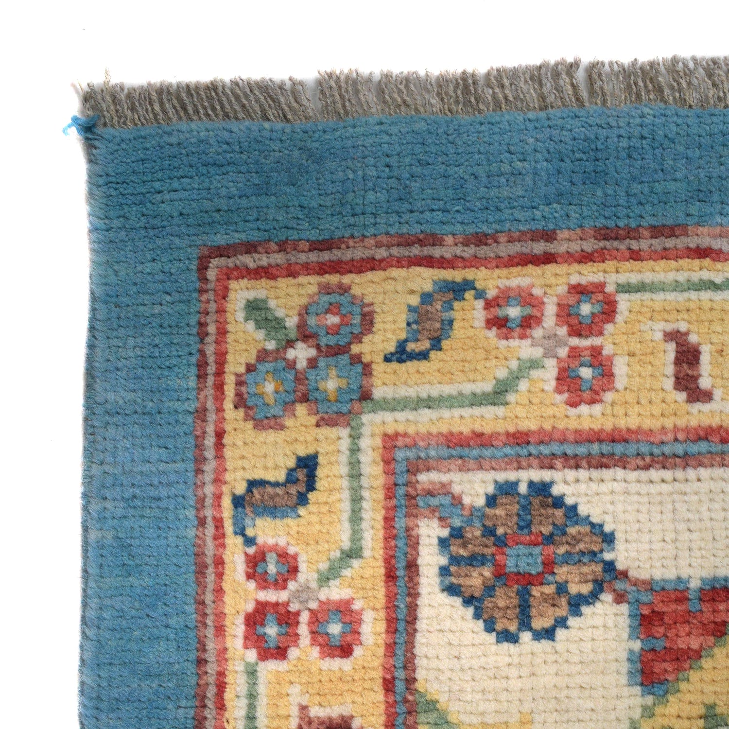Oushak Area Rug Handmade Aqua Blue Floral 10x13 ft